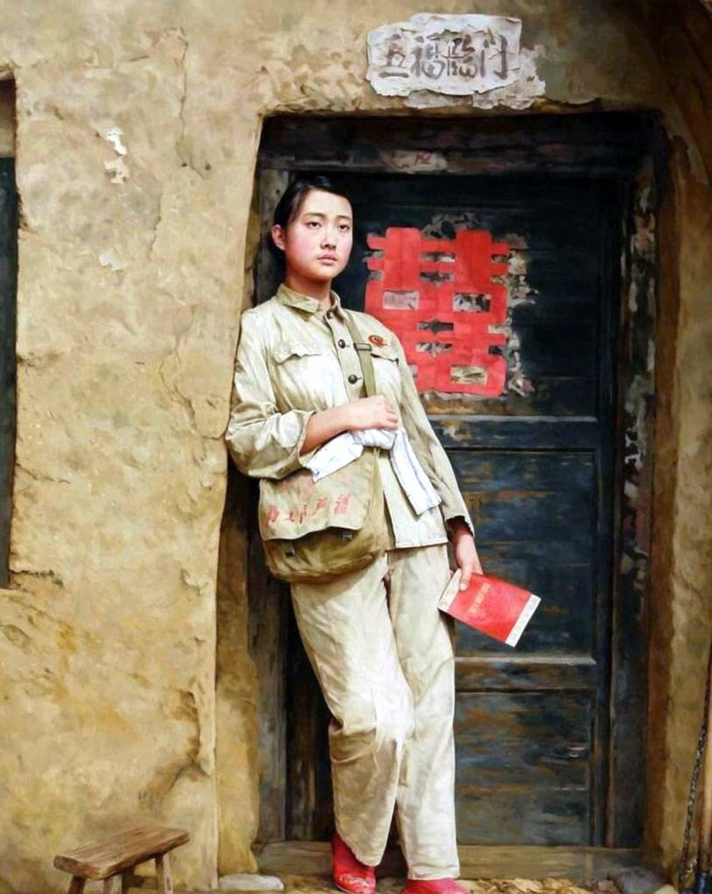 王国斌油画《我的前夫》里的女主人翁,她们微笑的背后隐藏着一个悲凉