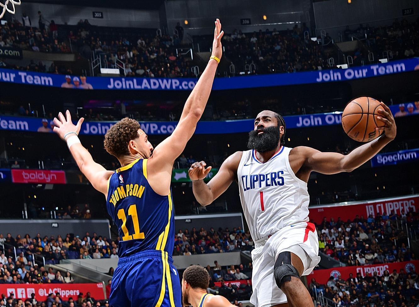 拒逆转!快船双星55 17,克莱30 5,库里尴尬,哈登暴走创纪录