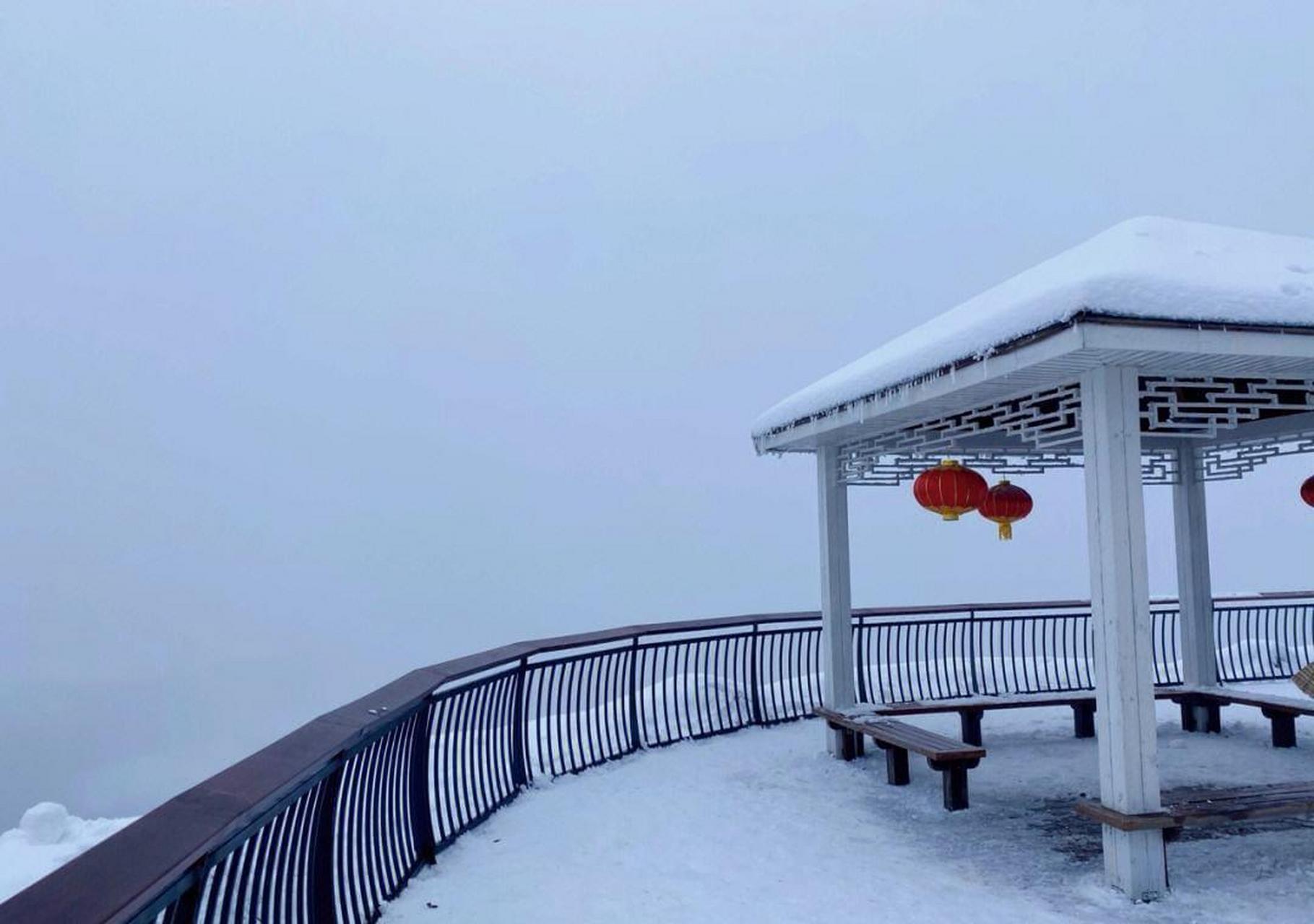 庐山含鄱口雪景图片