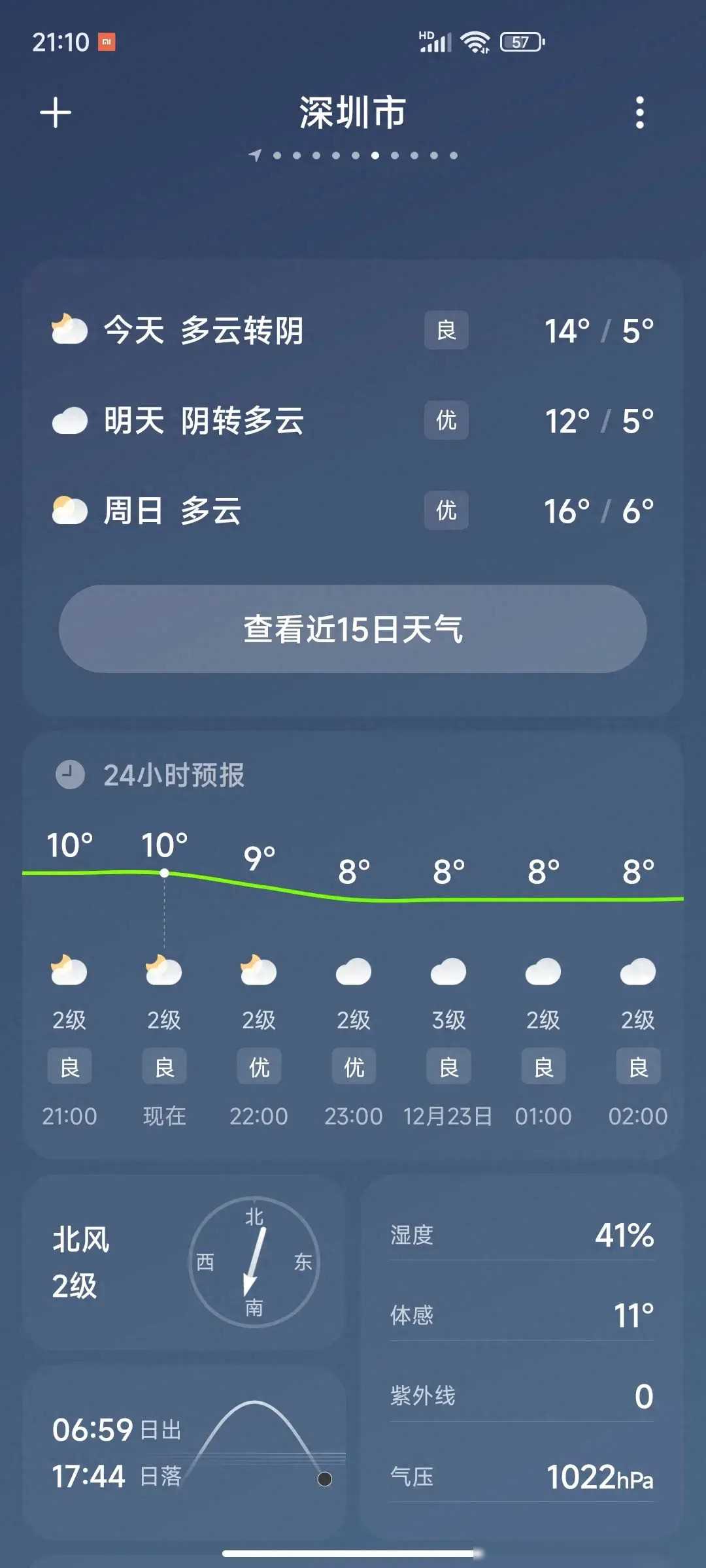 深圳天气预报 明天图片