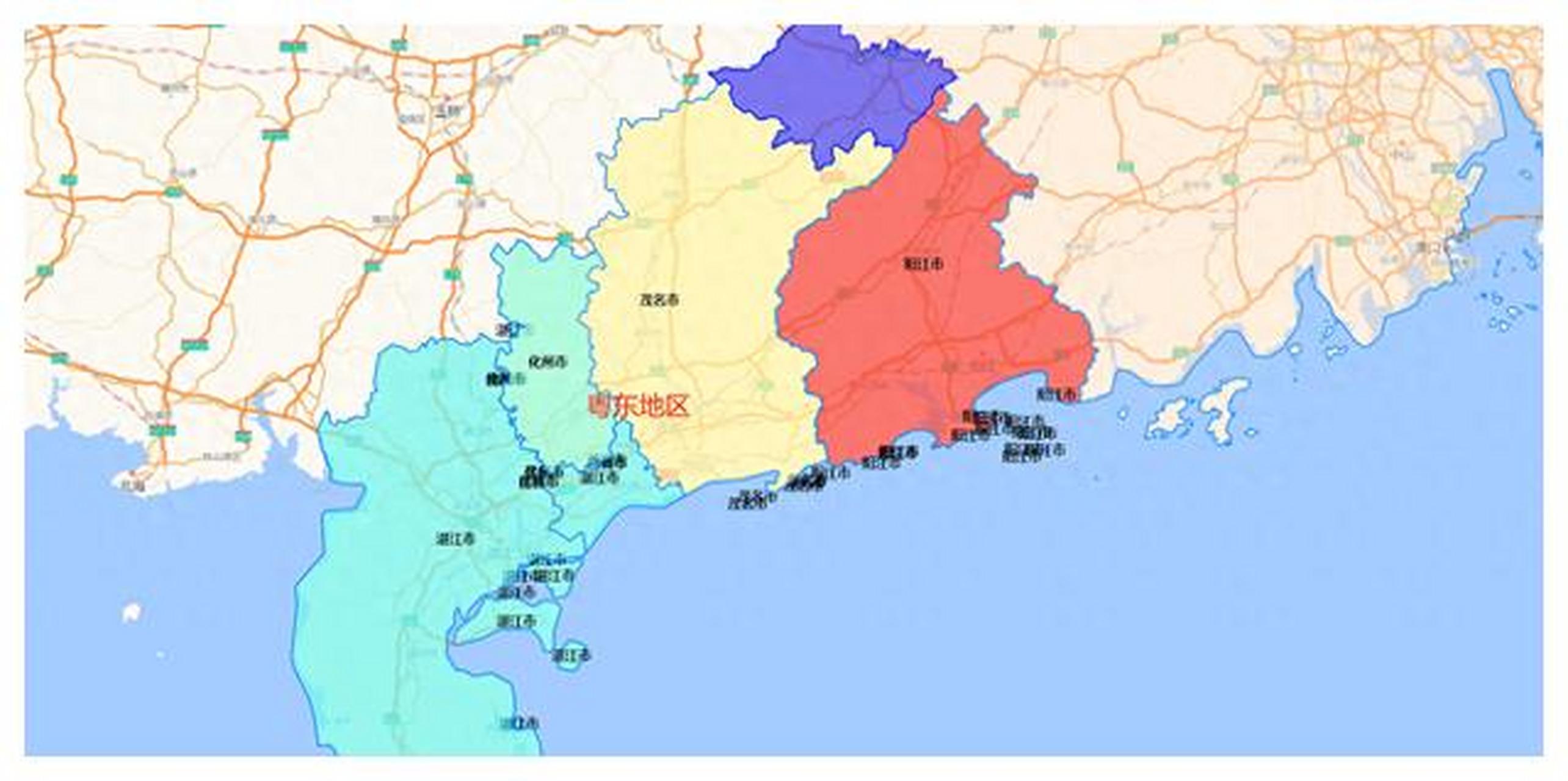 粤西地区经济发展滞后,广东省政府推动区域调整,阳江并入茂名形成中心