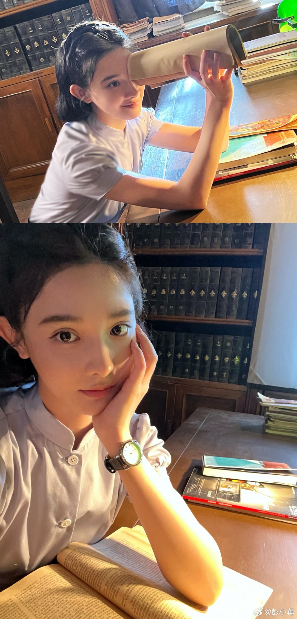 彭小苒干练短发爆改"老公姐" 打开新戏路