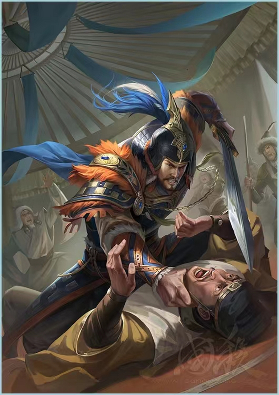 玩家自制武将刘三刀,勇猛无比!每回合非首张杀可同时指定三个目标.