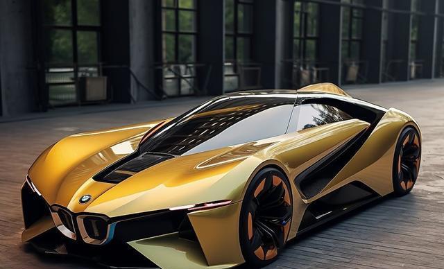 宝马将推全新纯电动超跑 耀眼的金色外观你喜欢吗?