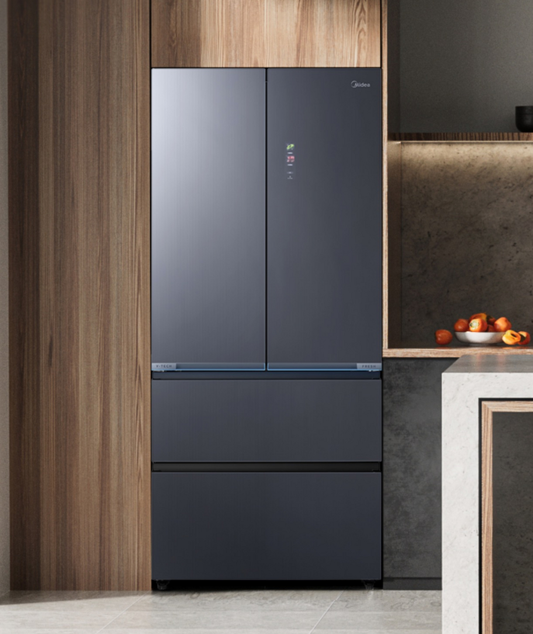 美的微晶口感保鲜冰箱bcd-526wufgpzma,创新微晶一周鲜技术,可长效