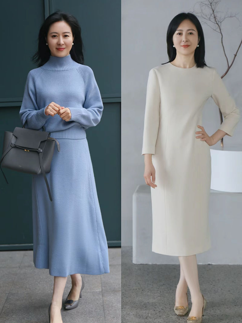 这是我见过最有气质的阿姨:头发微卷,爱穿裙子,50岁优雅时髦