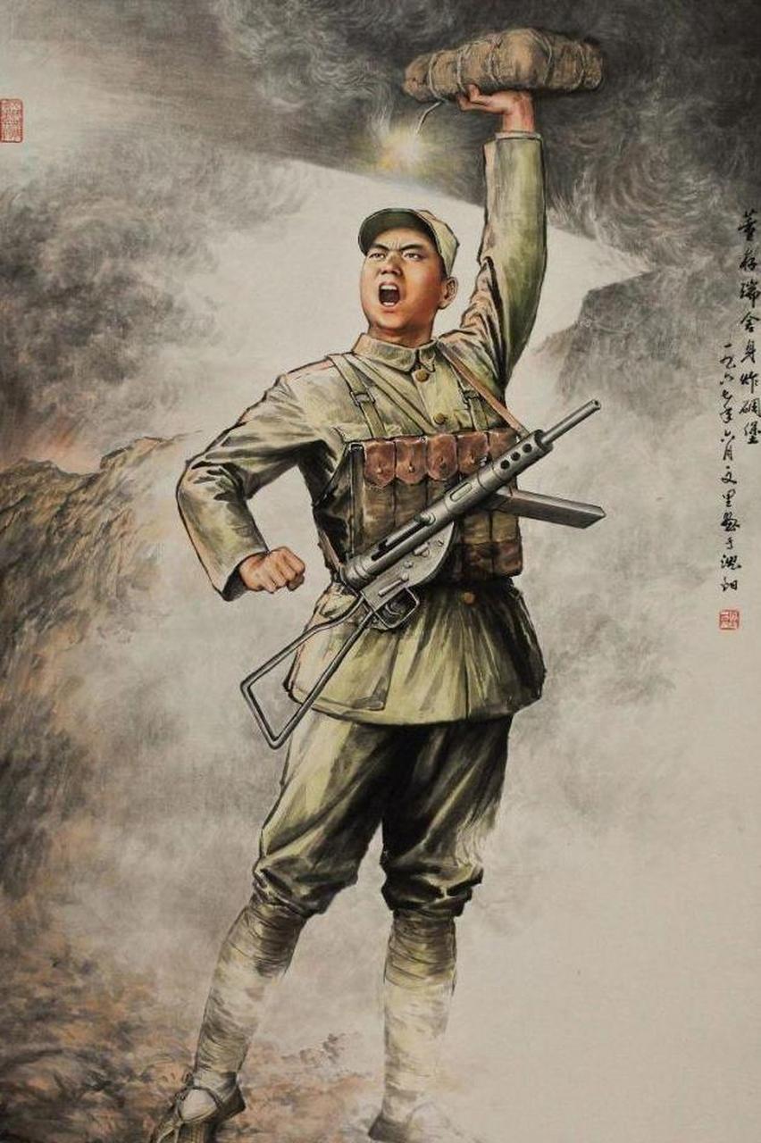 在抗日战争和解放战争中,我军战士们坚守顽强作战,不怕牺牲的精神