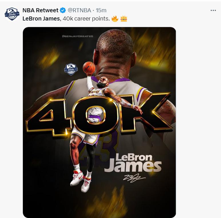 詹姆斯达成四万分,全美媒体疯狂庆祝,goat地位争议不断升温!