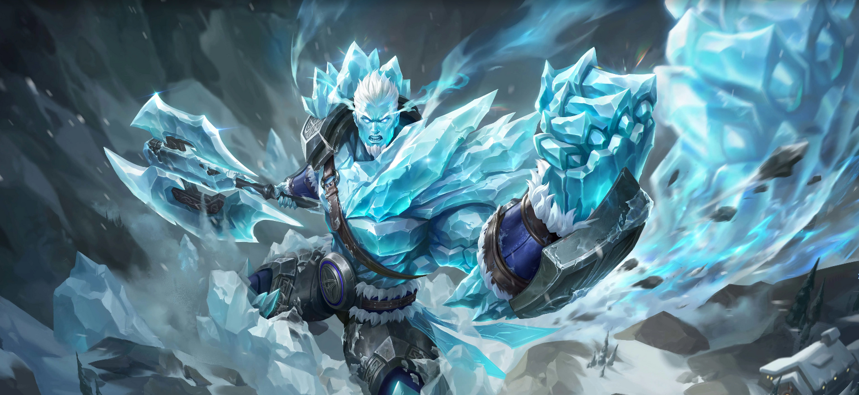 《王者荣耀》里的盘古冰霜神祇,张良天堂福音和安琪拉魔法小厨娘,三款