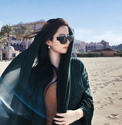 刘亦菲在海边拍摄的照片绝美!让网友直呼:这简直就是天女下凡!