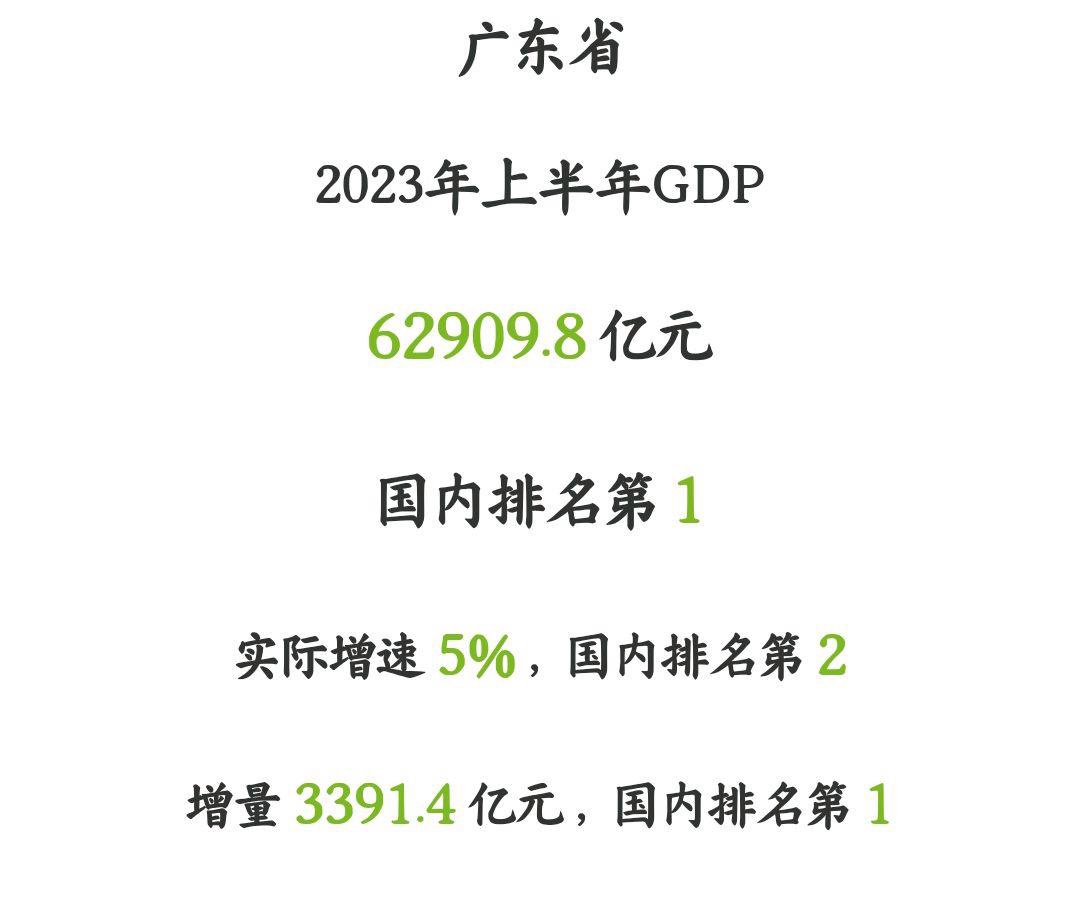 2023年上半年广东省gdp:62909.8亿元,那么江苏,山东呢?