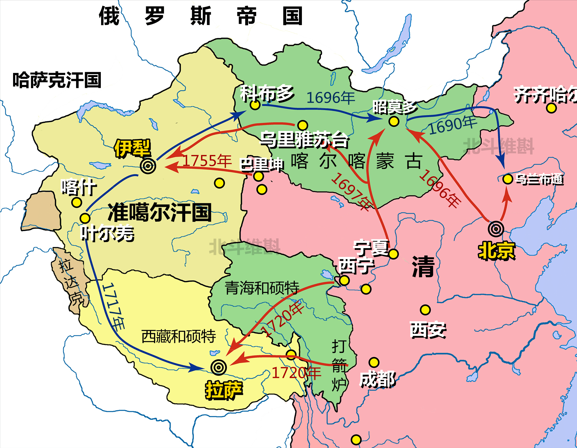 清朝准噶尔地图图片