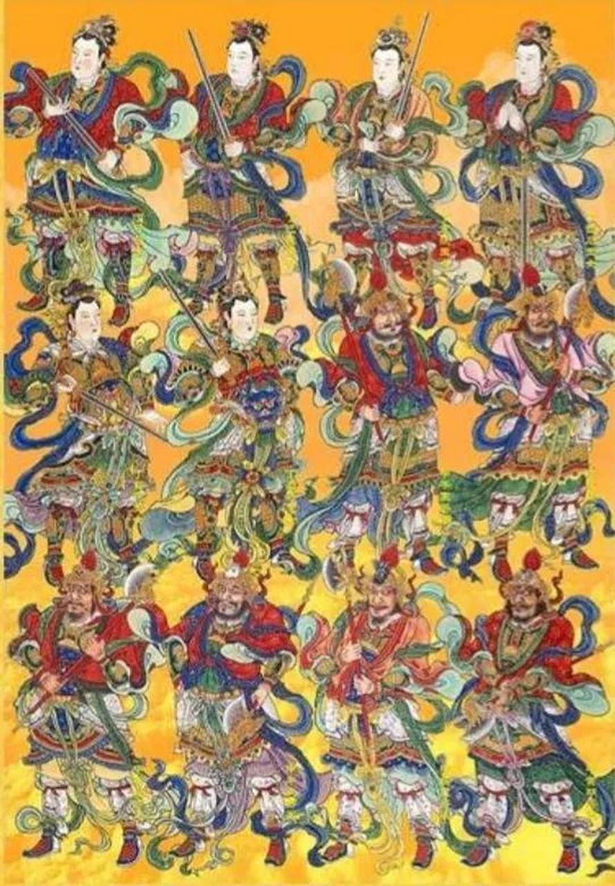 在道教神话中,真武大帝麾下有三十六天将,四值功曹和六丁神甲!