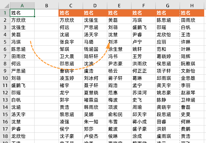 excel根据姓名统计总人数