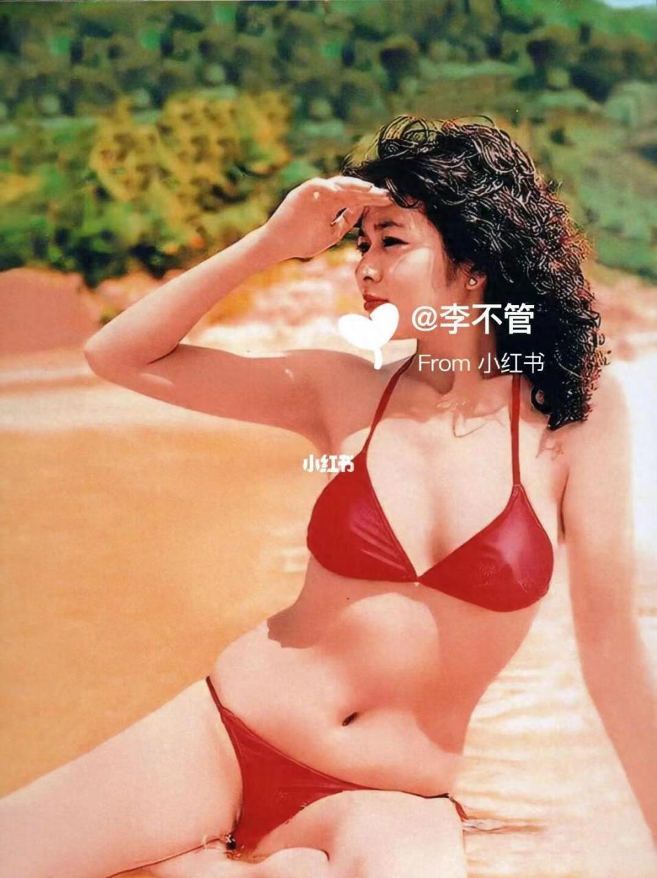 关之琳早年泳装旧照大曝光,真实自然身材惊艳全网98.