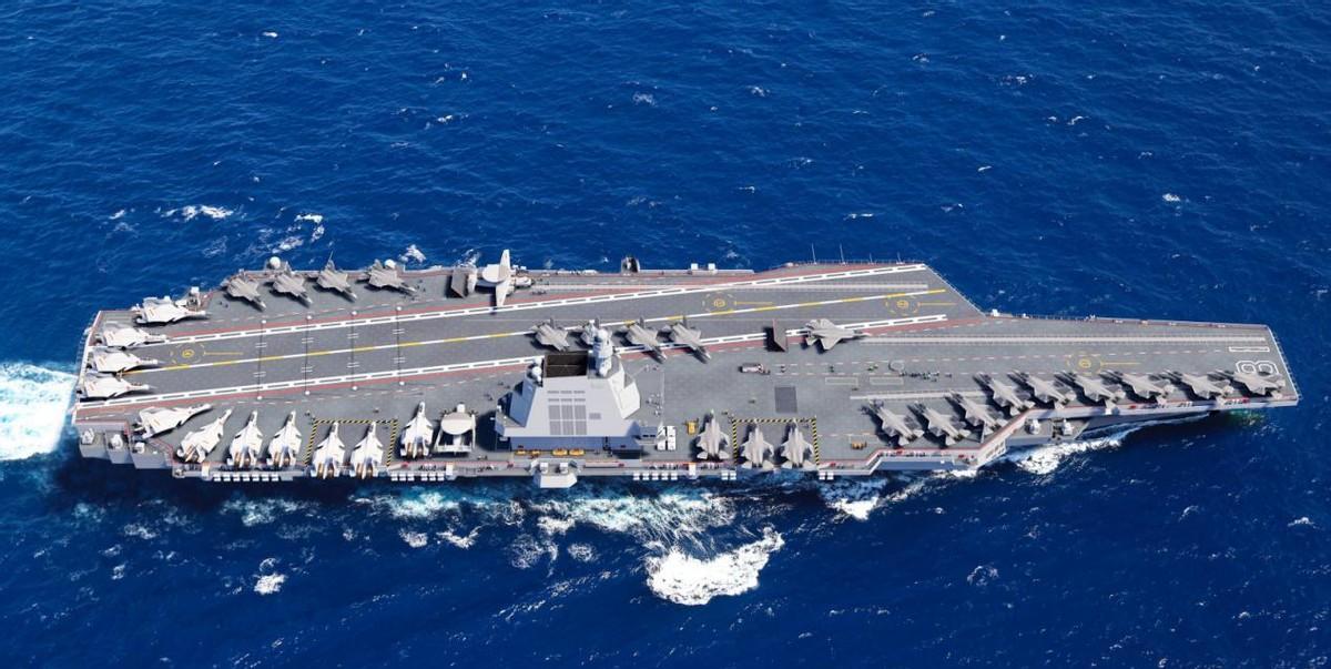 福建舰展示全家福,五款舰载机同时上舰,美媒:突破性进展