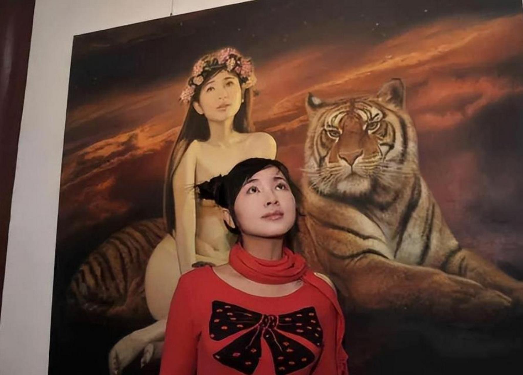 画家李壮平为创作《东方神女·山鬼》让女儿裸模6年,近百幅作品问世引