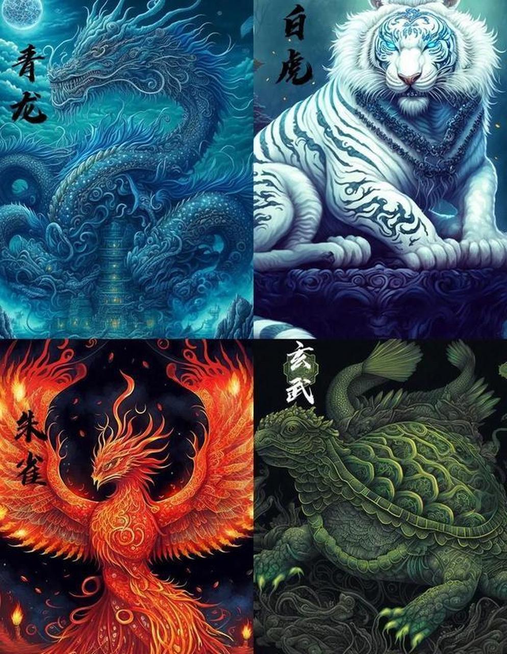 在中国悠久的文化长河中,四象——青龙,白虎,朱雀