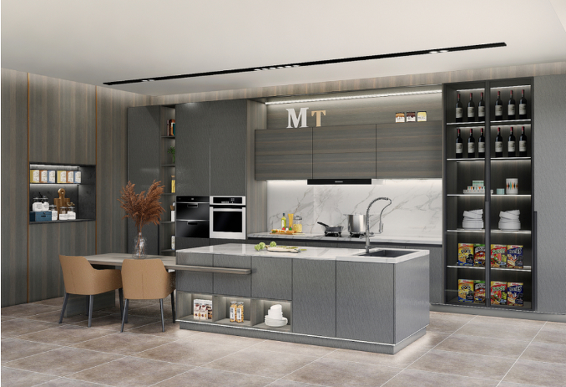 橱柜门板材质多样,双饰面门板经济实用,pet门板高端大气,烤漆门板多彩