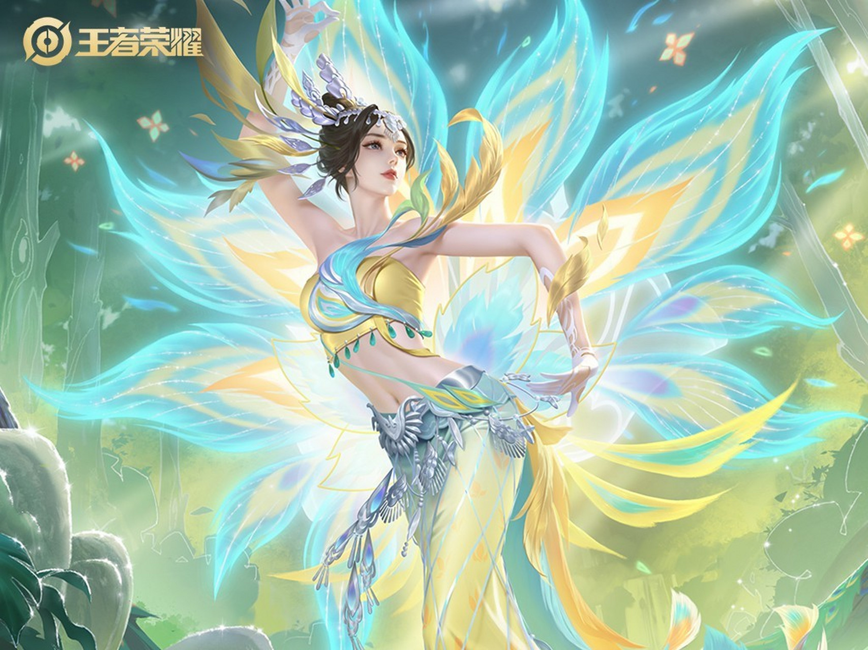 王者荣耀中,甄姬的限定皮肤至美·化雀舞将古典美与现代艺术结合,以