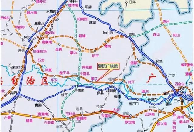 柳广高铁线路图及站点图片