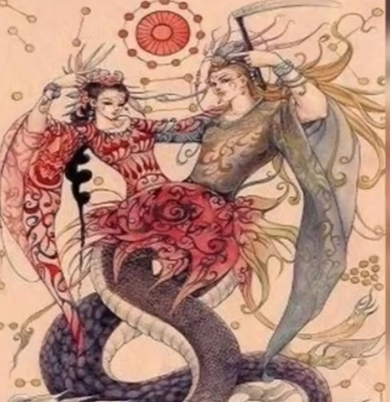 [原文:伏羲女娲降世,天地初