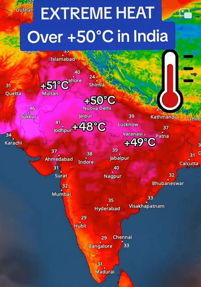 印度极端高温天气爆表,监测站温度传感器失灵,热得蚊子都消失了