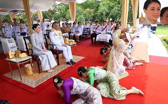 41岁泰国王后终于不用再跪!和国王一起看别人下跪,表情淡定从容
