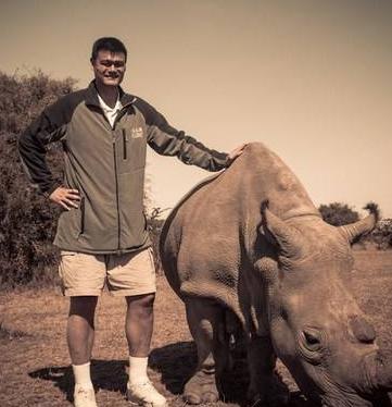 nba巨人身材多夸张?姚明让犀牛像大狗,奥尼尔吃鸡腿像剔牙