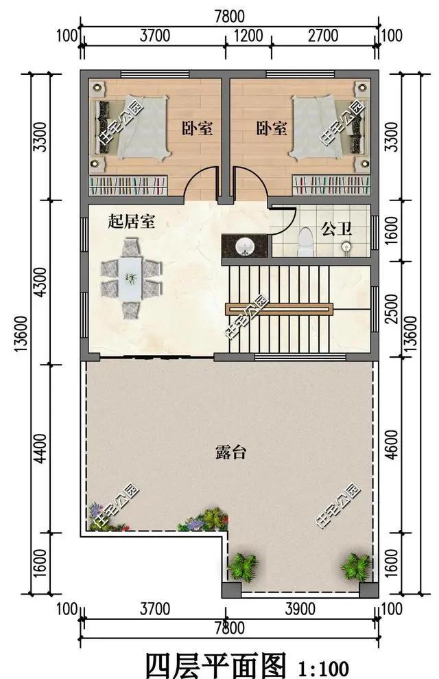 宽7米长12米户型图图片