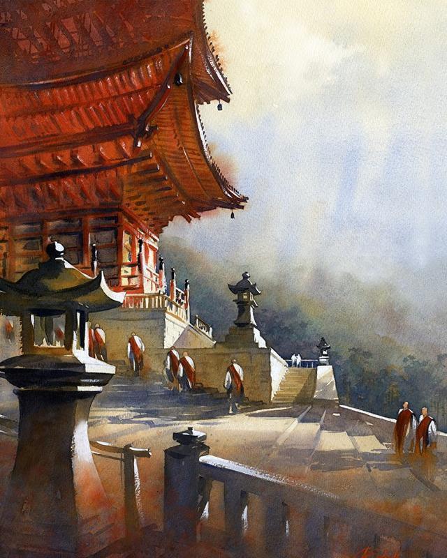 研究中国古代建筑在油画创作中的表现方法和艺术价值