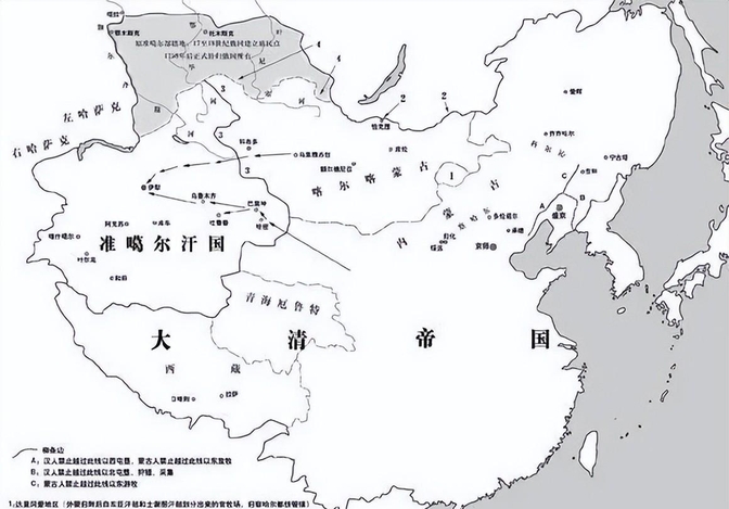 清朝准格尔地图图片