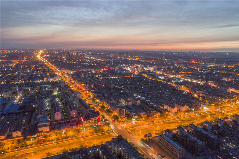 龙口夜景图片