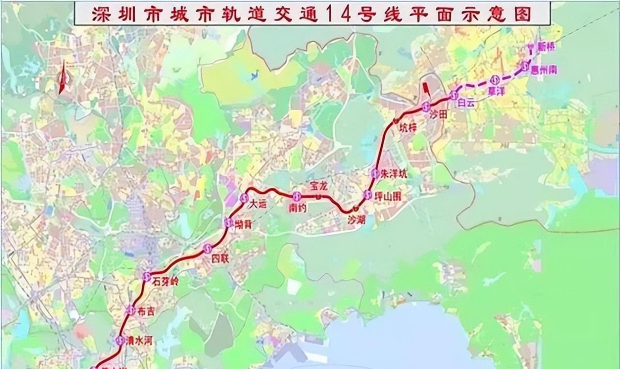 深圳地铁14号线地图图片