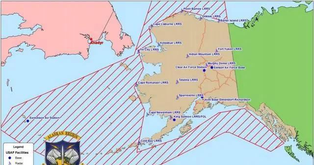 北美防空识别区图片