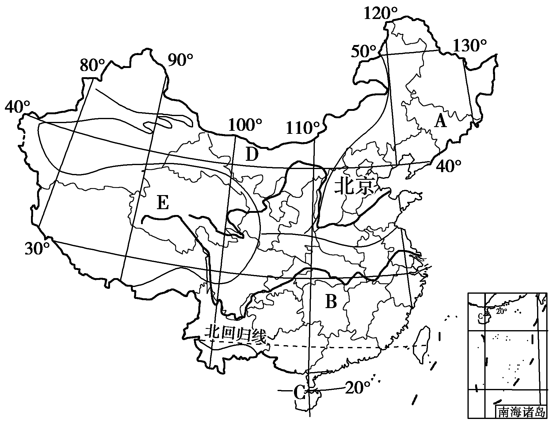 中国气候图简笔画图片