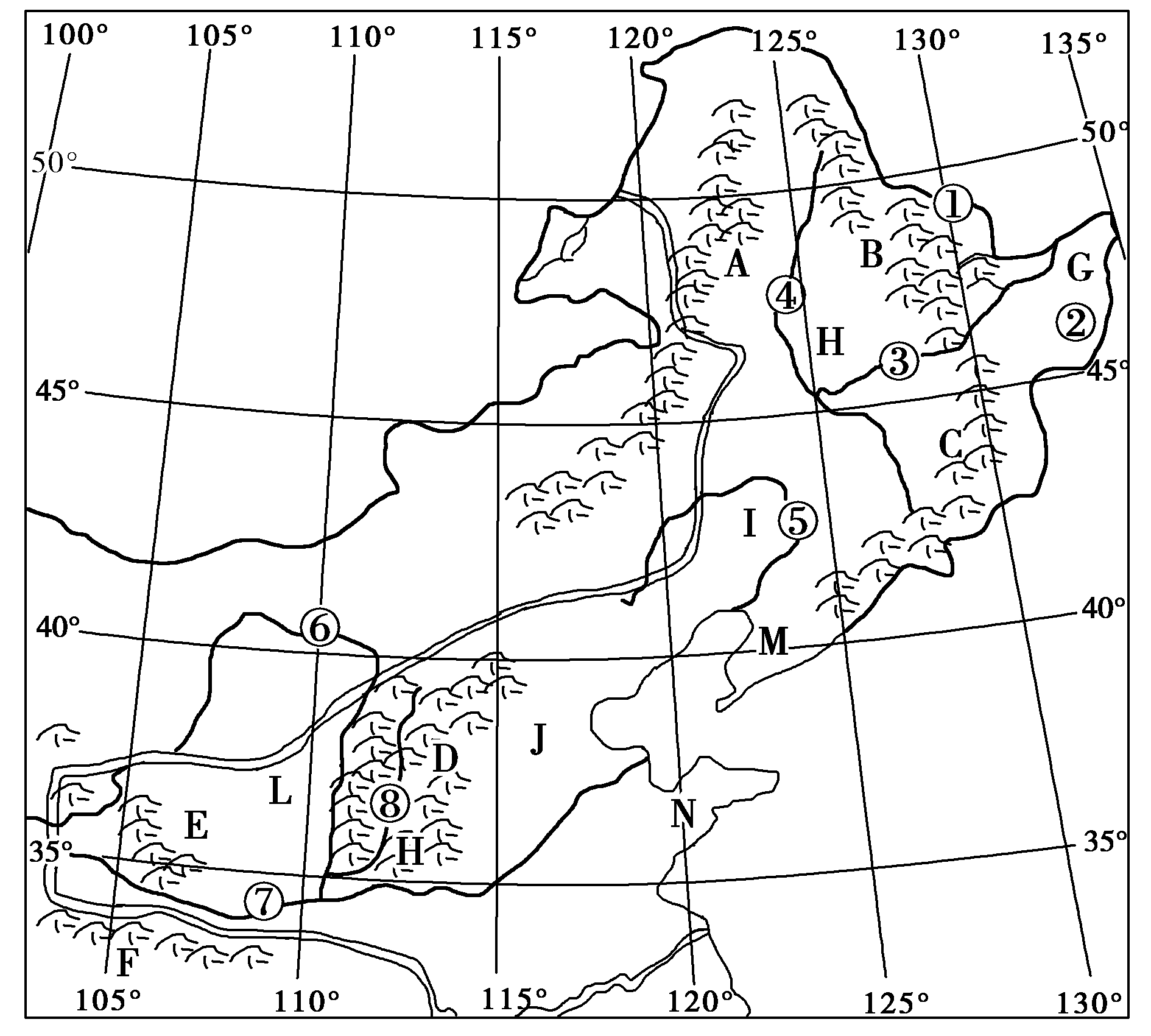 北方地区简图图片