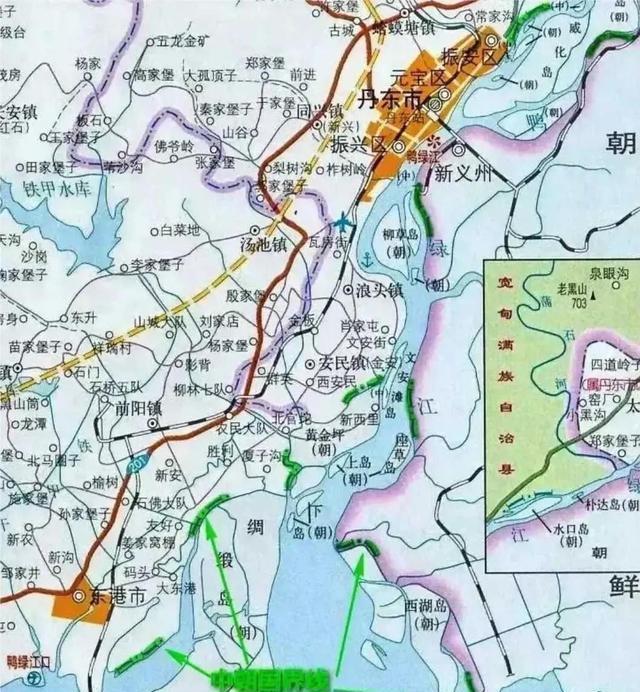 中朝边界划分研究揭秘,长白山天池是割让出的!(图为今国界线)