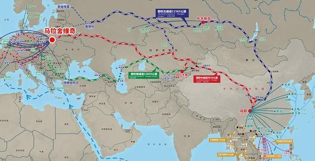 切断中欧铁路图片