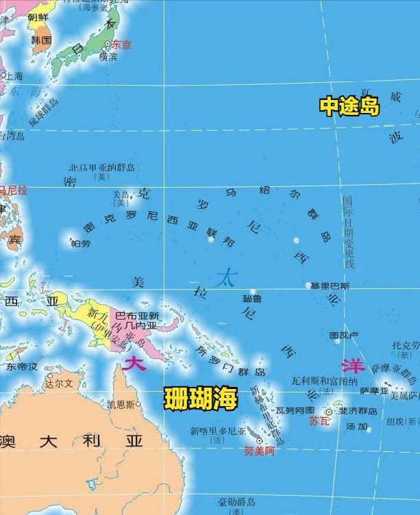 珊瑚海海战位置图片