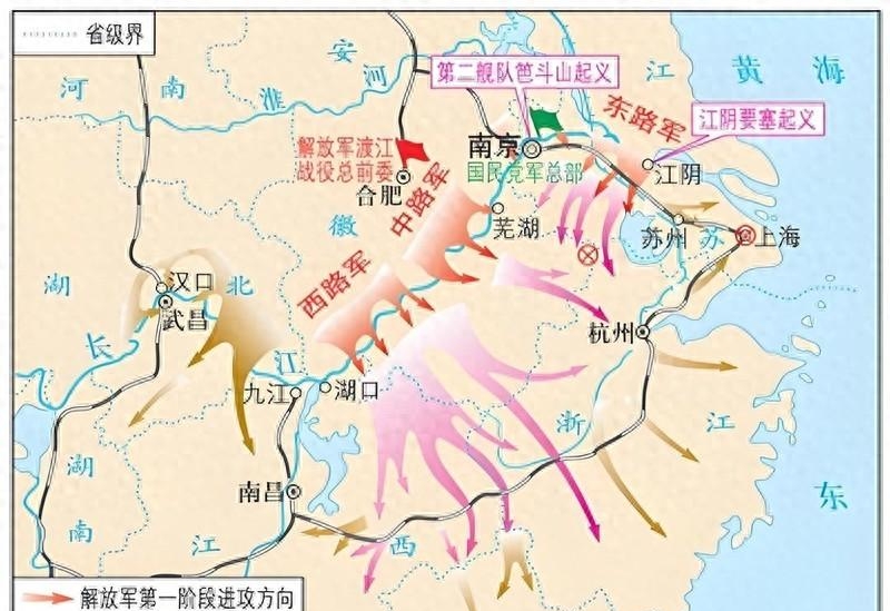 渡江战役的三路大军,都是谁在指挥?