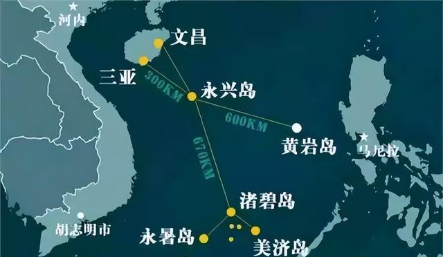 中国南海人工岛地图图片