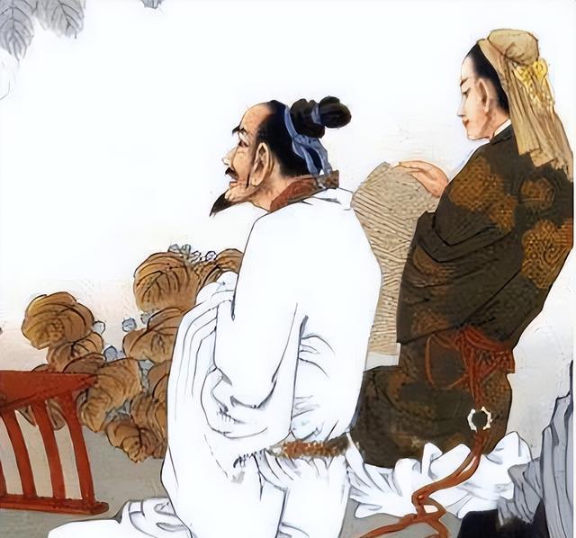 颜回回家时发现妻子旁睡着一人,正想拔剑,突然想起孔子的一句话