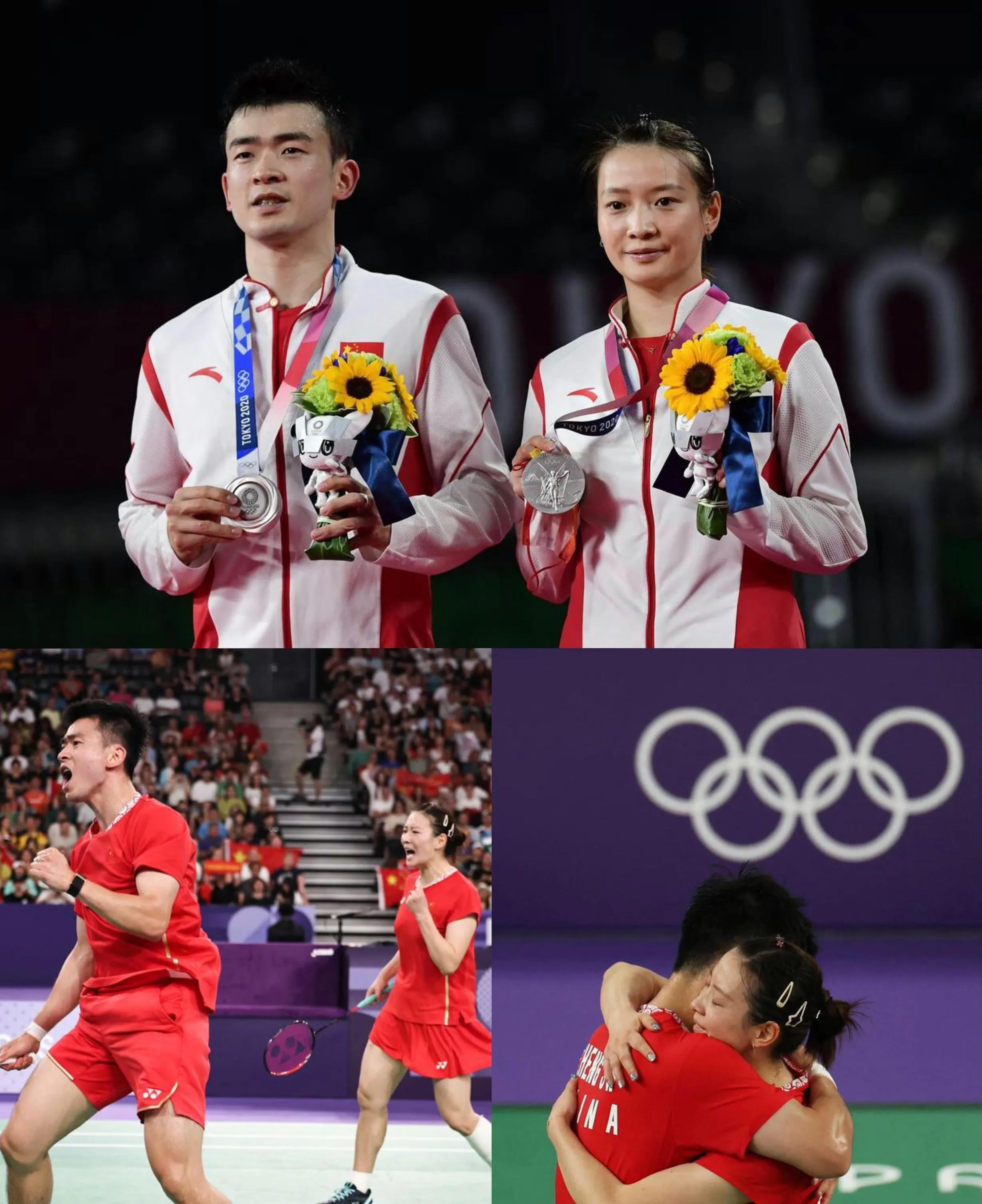 孙颖莎王楚钦与郑思维黄雅琼合影,乒羽混双的同框,网友感动落泪