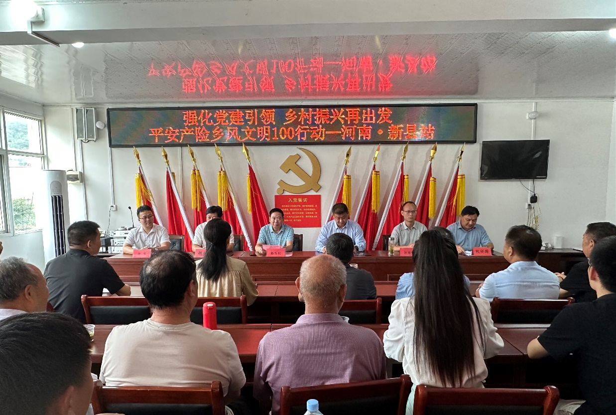 平安产险信阳中支走进新县沙窝镇杨畈村开展"乡风文明100行动"