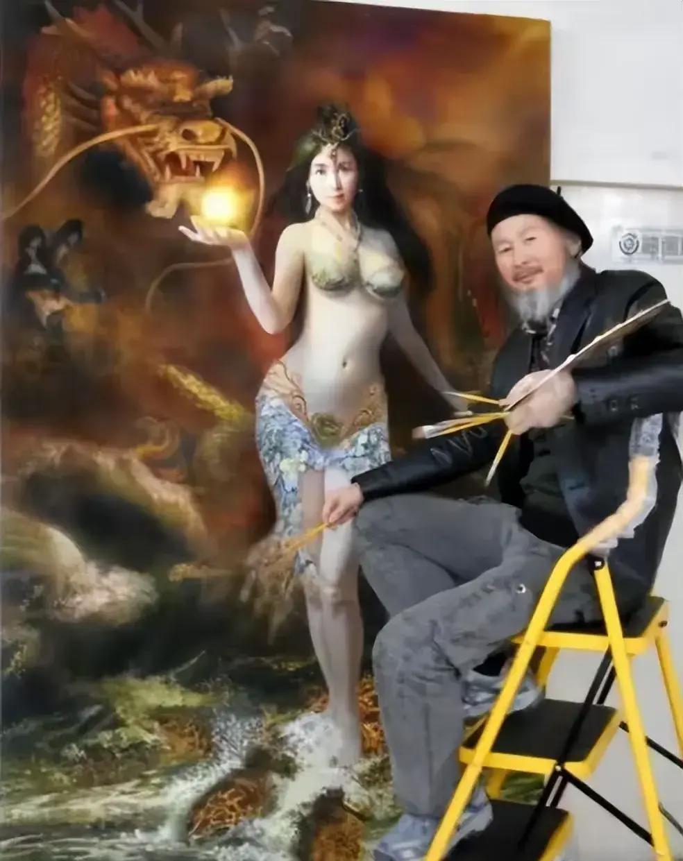 让女儿当裸模,为艺术献身!著名画家李壮平《山鬼》一炮而红!