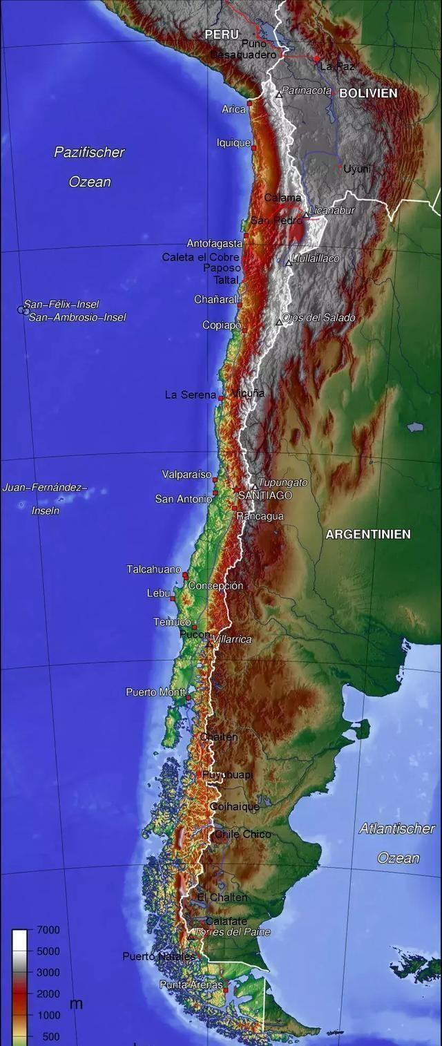 智利南北长4000公里,东西仅宽100公里,怎么印地图成为全民难题