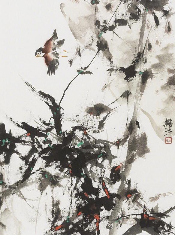 徐锦江新绘画进步明显,不愧是关山月徒弟,有岭南画派的新风格