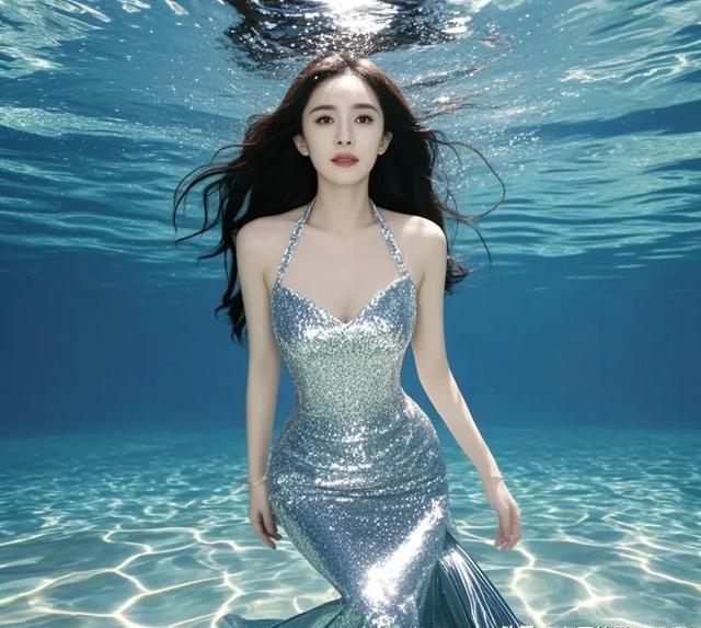 杨幂美人鱼美照,太好看了吧