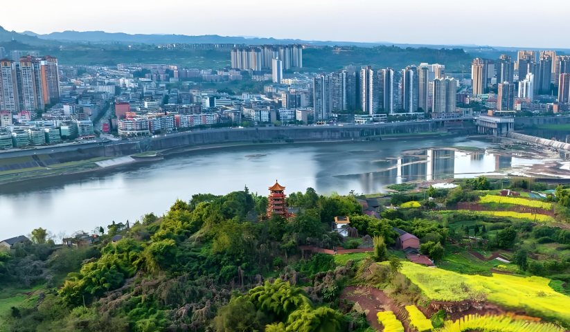 或为渠江之波,直至北宋开宝二年,取"广土安辑"之吉兆,广安军府巍然